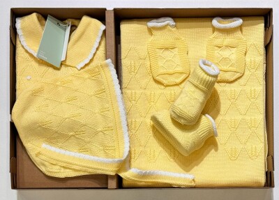 Wholesale Baby Unisex Newborn Set 0-12M Zeni 2049-3010 Yellow
