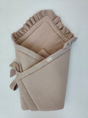  Wholesale Baby Unisex Swaddle 0-18M Tomuycuk 1074-45451 Light Brown 