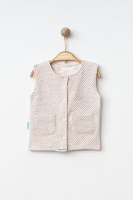 Wholesale Baby Unisex Vest 9-18M Hoppidik 2017-2370 Blanced Almond