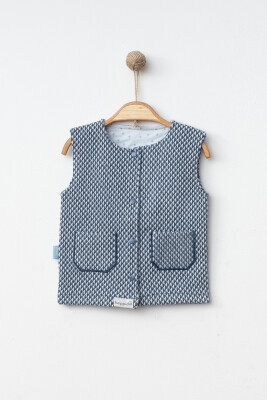 Wholesale Baby Unisex Vest 9-18M Hoppidik 2017-2370 Navy 