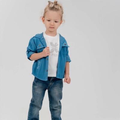 Wholesale Boy 3 Pieces Shirt T-shirt Torusers Set Suit 1-4Y Cool Exclusive 2036-22710 - Cool Exclusive