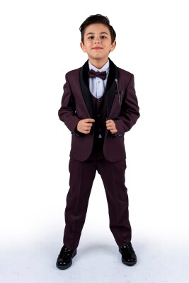 Wholesale Boy Jacket Shirt Bow Vest Groom Suit 11-14Y Messy 1037-5817 - Messy (1)