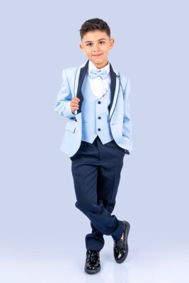 Wholesale Boy Jacket Shirt Bow Vest Groom Suit 3-7Y Messy 1037-9281 - 5