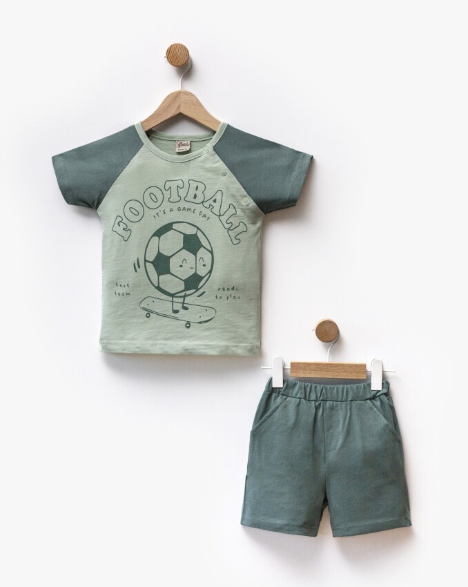 Wholesale Boys' 2 Pcs Shorts and T-shirt Set 2-5Y Flexi Baby 2063-216403 - 1