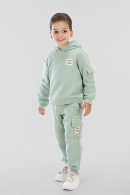 Wholesale Boy's 2-Piece Basic Hooded Tracksuit 2-5Y Tuffy 1099-0857 - Tuffy