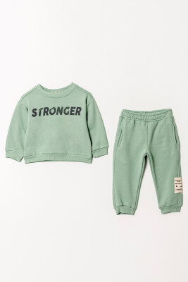 Wholesale Boy's 2-Piece Basic Tracksuit Set 2-5Y Tuffy 1099-0879 Light green2