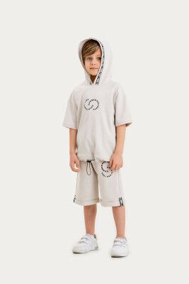 Wholesale Boys 2-Piece Hooded T-Shirt and Shorts Set 2-5Y Gold Class 1010-2600 - Gold Class