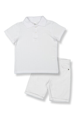 Wholesale Boys 2-Piece Polo Neck T-Shirt and Shorts Set 2-5Y Tuffy 1099-1782 - Tuffy (1)