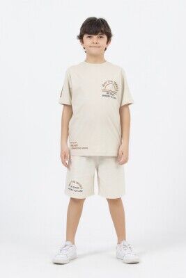 Wholesale Boys 2-Piece Printed T-shirt and Shorts Set 9-14Y DMB Boys&Girls 1081-7457 - 1