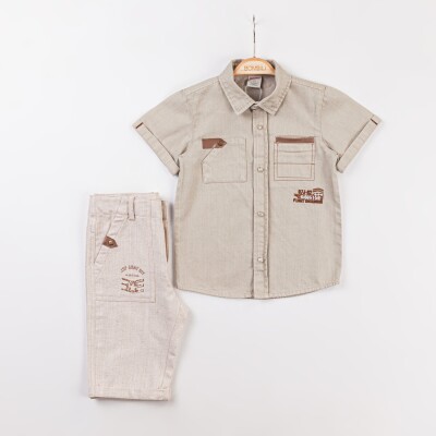 Wholesale Boys 2-Piece Shirt and Capri Set 2-5Y Bombili 1004-6781 - 2