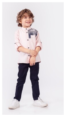 Wholesale Boys 2-Piece Shirt and Pants Set 1-4Y Lemon 1015-9850 Pink