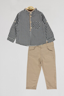 Wholesale Boys 2-Piece Shirt and Pants Set 2-5Y Kumru Bebe 1075-4031 - Kumru Bebe