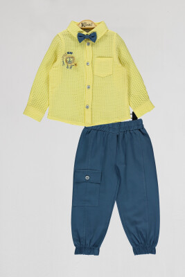 Wholesale Boys 2-Piece Shirt and Pants Set 2-5Y Kumru Bebe 1075-4053 - 2