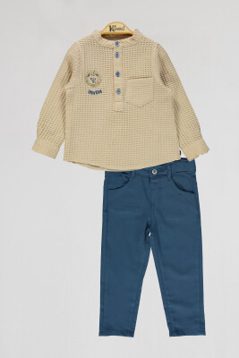 Wholesale Boys 2-Piece Shirt and Pants Set 2-5Y Kumru Bebe 1075-4055 - 2