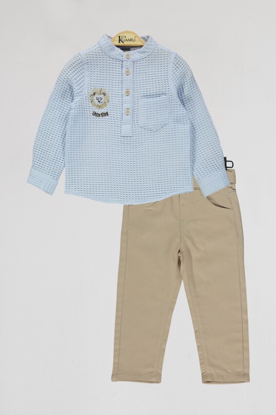 Wholesale Boys 2-Piece Shirt and Pants Set 2-5Y Kumru Bebe 1075-4055 - 5