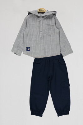 Wholesale Boys 2-Piece Shirt and Pants Set 2-5Y Kumru Bebe 1075-4102 - 5