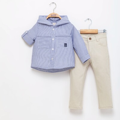 Wholesale Boys 2-Piece Shirt and Pants Set 2-5Y Sani 1068-2303 - 4