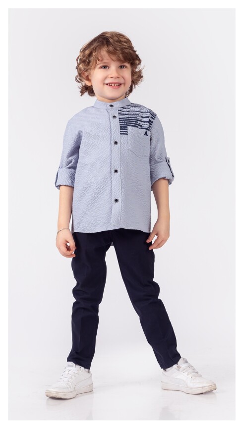 Wholesale Boys 2-Piece Shirt and Pants Set 5-8Y Lemon 1015-9851 - 1