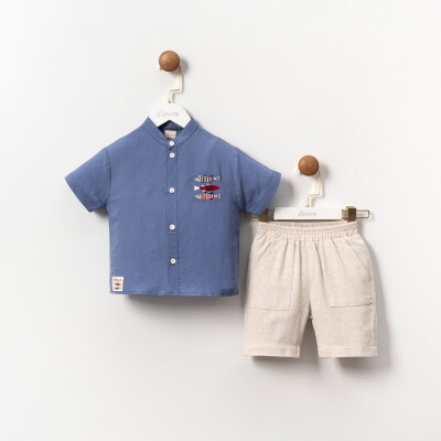 Wholesale Boys 2-Piece Shirt and Shorts Set 2-5Y Cumino 1014-CMN3496 - 1