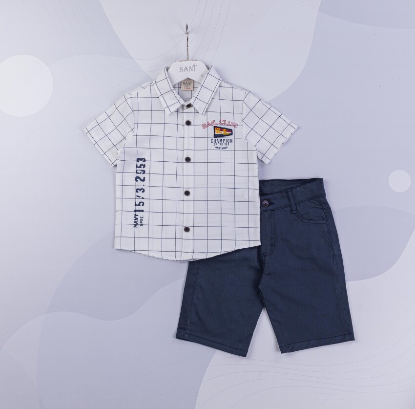 Wholesale Boys 2-Piece Shirt and Shorts Set 2-5Y Sani 1068-9879 - 1