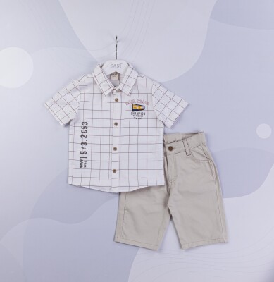 Wholesale Boys 2-Piece Shirt and Shorts Set 2-5Y Sani 1068-9879 - 2