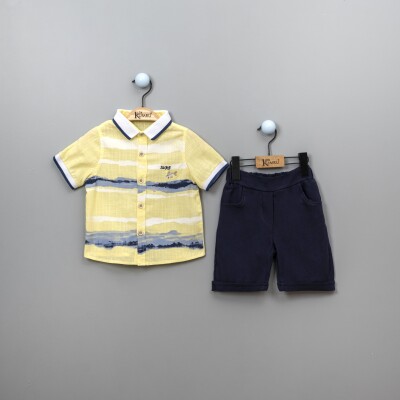 Wholesale Boys 2-Piece Shirt Set with Shorts 2-5Y Kumru Bebe 1075-3853 - Kumru Bebe (1)