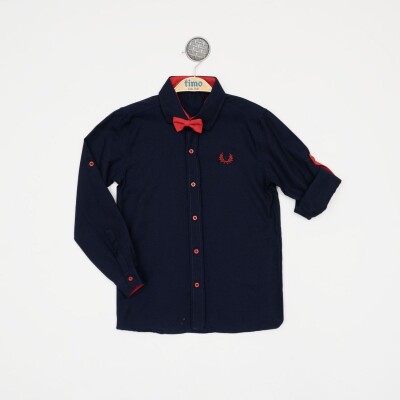 Wholesale Boys 2-Piece Shirt with Bowtie 6-9Y Timo 1018-101000013 - Timo