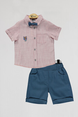 Wholesale Boys 2-Piece Shirts and Shorts Set 2-5Y Kumru Bebe 1075-4020 - 3