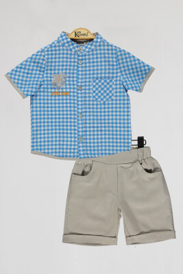 Wholesale Boys 2-Piece Shirts and Shorts Set 2-5Y Kumru Bebe 1075-4036 - 2
