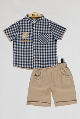 Wholesale Boys 2-Piece Shirts and Shorts Set 2-5Y Kumru Bebe 1075-4036 - 4