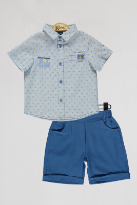 Wholesale Boys 2-Piece Shirts and Shorts Set 2-5Y Kumru Bebe 1075-4086 - 2