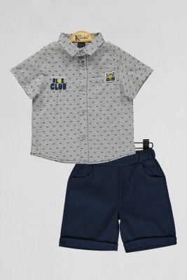 Wholesale Boys 2-Piece Shirts and Shorts Set 2-5Y Kumru Bebe 1075-4086 - 4