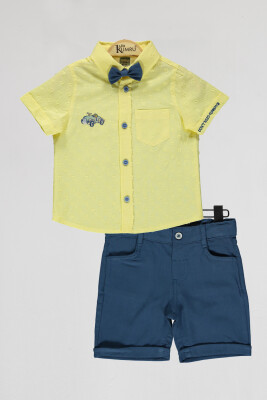 Wholesale Boys 2-Piece Shirts and Shorts Set 2-5Y Kumru Bebe 1075-4090 - 2