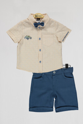 Wholesale Boys 2-Piece Shirts and Shorts Set 2-5Y Kumru Bebe 1075-4090 - 3