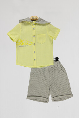 Wholesale Boys 2-Piece Shirts and Shorts Set 2-5Y Kumru Bebe 1075-4110 - 2