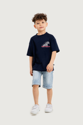 Wholesale Boys 2-Piece T-Shirt and Denim Shorts Set 6-9Y Gold Class 1010-3606 - 2