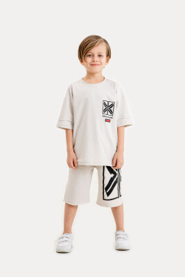 Wholesale Boys 2-Piece T-Shirt and Shorts Set 10-13Y Gold Class 1010-4600 - 3
