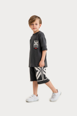 Wholesale Boys 2-Piece T-Shirt and Shorts Set 10-13Y Gold Class 1010-4600 - 2