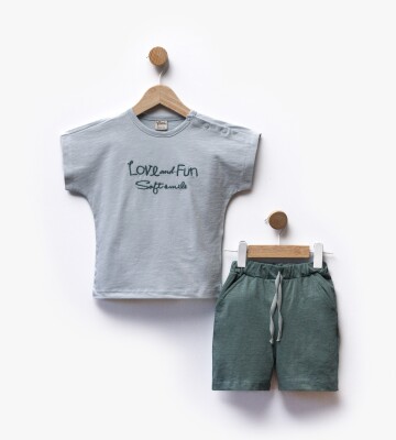 Wholesale Boys' 2-Piece T-shirt and Shorts Set 2-5Y Flexi Baby 2063-216391 - 1