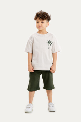 Wholesale Boys 2-Piece T-Shirt and Shorts Set 2-5Y Gold Class 1010-2605 - 2