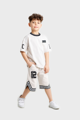 Wholesale Boys 2-Piece T-Shirt and Shorts Set 2-5Y Gold Class 1010-2610 - 2