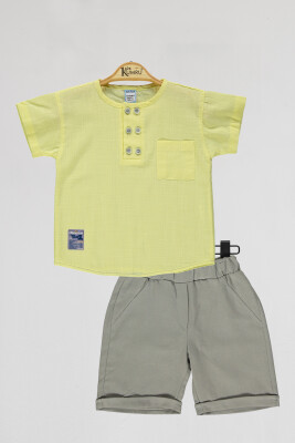 Wholesale Boys 2-Piece T-shirt and Shorts Set 2-5Y Kumru Bebe 1075-4105 - 2