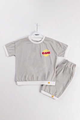 Wholesale Boys 2-Piece T-shirt and Shorts set 2-5Y Tuffy 1099-8569 Gray