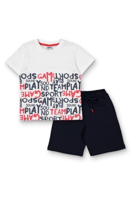 Wholesale Boys 2-Piece T-Shirt and Shorts Set 3-6Y Elnino 1025-22110 - 1
