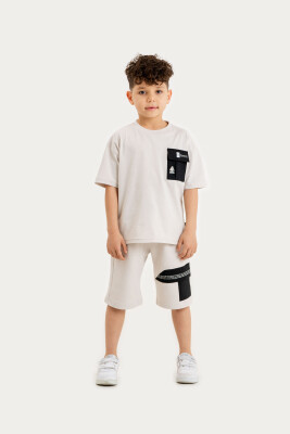 Wholesale Boys 2-Piece T-Shirt and Shorts Set 6-9Y Gold Class 1010-3600 - 2