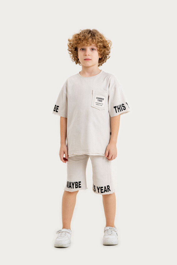 Wholesale Boys 2-Piece T-Shirt and Shorts Set 6-9Y Gold Class 1010-3601 - 3