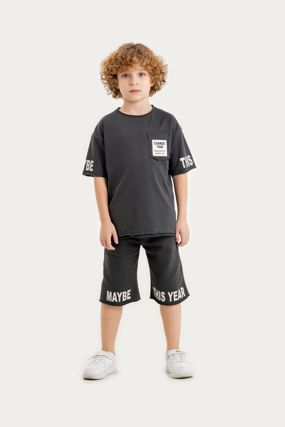 Wholesale Boys 2-Piece T-Shirt and Shorts Set 6-9Y Gold Class 1010-3602 - 2