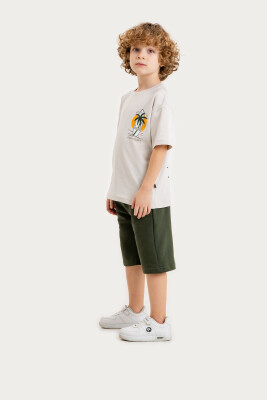 Wholesale Boys 2-Piece T-Shirt and Shorts Set 6-9Y Gold Class 1010-3609 - 3
