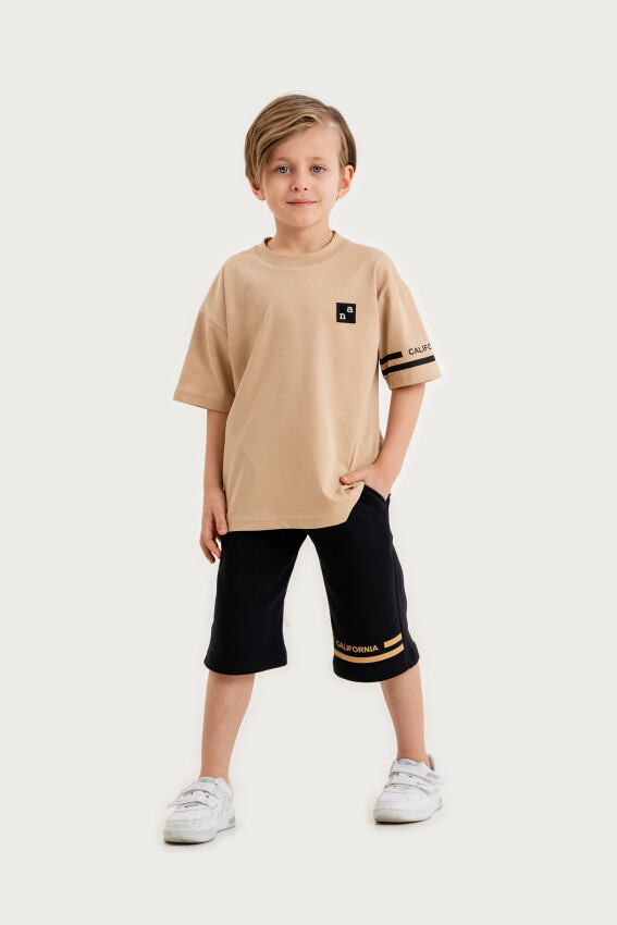 Wholesale Boys 2-Piece T-Shirt and Shorts Set 6-9Y Gold Class 1010-3612 - 2