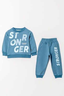 Wholesale Boy's 2-Piece Tracksuit Set 2-5Y Tuffy 1099-0855 Indigo